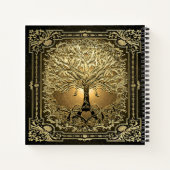Arbre d'or de la vie Carnet rustique antique (Dos)