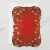 Arbre d'or de Noël, Rouge, Invitation de fête d'en (Dos)