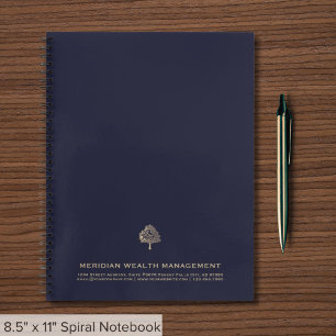 Arbre d'or sur le Carnet Blue Financial Planner de