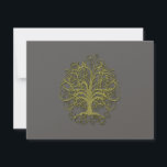 Arbre doré sur la carte de réception de mariage gr<br><div class="desc">Invitations de mariage dans l'arbre - -voir plus d'invitations d'arbre fantaisiste</div>