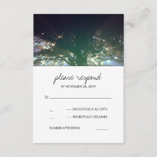Arbre éclairant Mariage romantique rustique RSVP