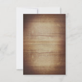 Arbre éclaire Rustique mariage en bois Cartes RSVP (Dos)