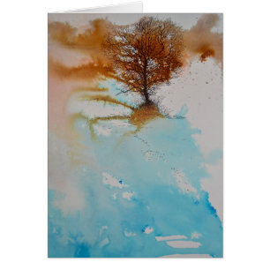 Arbre écumé aquarelle Paysage