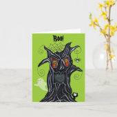 Arbre éffrayant avec la carte de note d'amis (Fleur jaune)