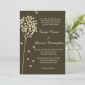 Arbre élégant Brown 5x7 Faire-part de mariage (Debout devant)