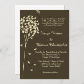 Arbre élégant Brown 5x7 Faire-part de mariage (Devant / Derrière)