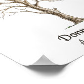 Arbre Empreintes Doigt Pour Affiche De Mariage (Coin)