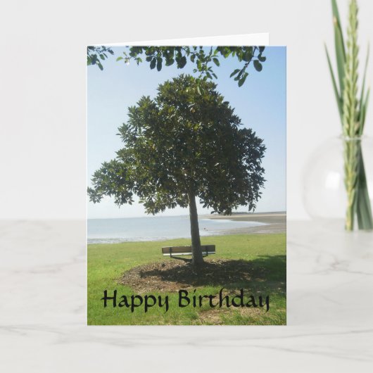 Arbre en bord de mer Carte d'anniversaire (Devant)