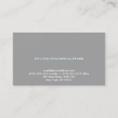 ARBRE en Carte de visite GRAY/AQUA (Dos)