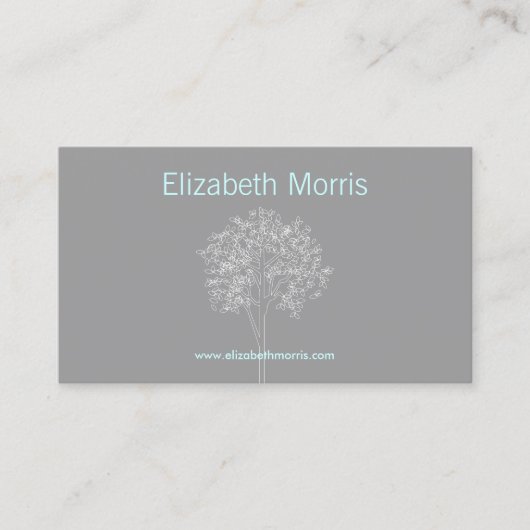 ARBRE en Carte de visite GRAY/AQUA (Devant)