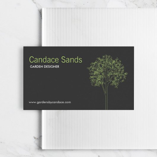 ARBRE en Carte de visite VERT/GRAS