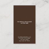 ARBRE en Carte de visite VERTICAL BROWN/BLANC (Dos)