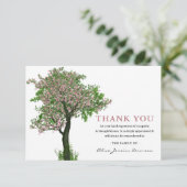 Arbre en fleurs roses | Merci funéraire (Debout devant)