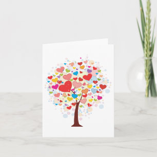 Arbre En Forme De Coeur Feuilles Cartes De Notes