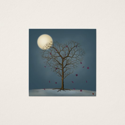 Arbre en forme de coeur mélancolique sous la Plein (Devant)