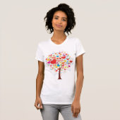 Arbre En Forme De Coeur T-shirt Femme Feuille (Devant entier)