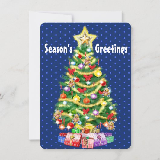 Arbre et décorations faits sur commande de carte (Devant)