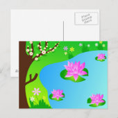 Arbre et étang - Carte postale (Devant / Derrière)