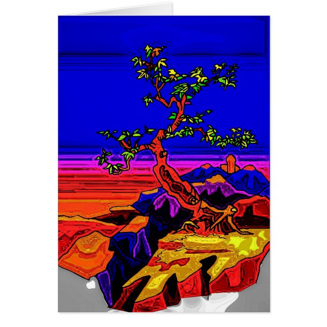 Arbre et montagnes (Devant)