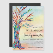 Arbre familial Retrouvailles - Magnet d'invitation (Devant / Derrière)