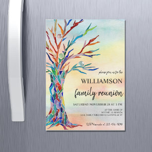 Arbre familial Retrouvailles - Magnet d'invitation