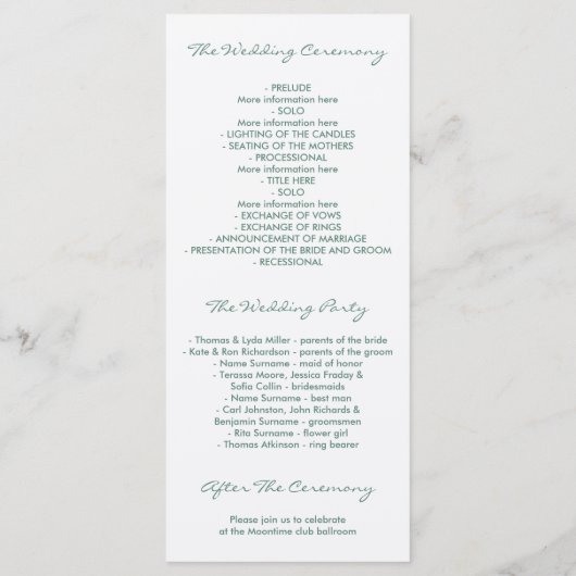 Arbre Feuille aquarelle Rustique programmes de mar (Dos)