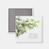 Arbre Feuille Photo Bible Verse Magnet (Recto/Verso)