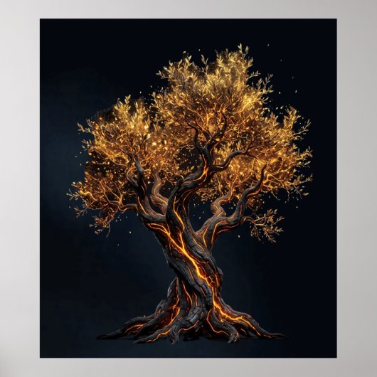 Arbre flamboyant art mural (Devant)