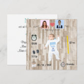 Arbre généalogique ⎮ Faire-part de naissance (Devant / Derrière)