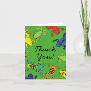 Arbre grenouilles mignonne Merci enfant Cartes sta
