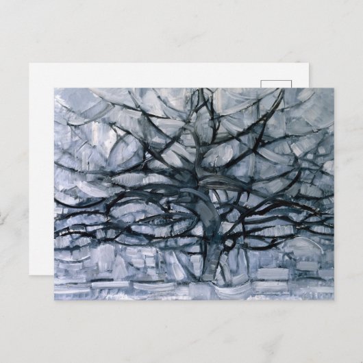 Arbre gris - Piet Mondrian - Carte postale d'art a (Devant / Derrière)