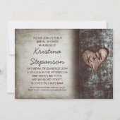 Arbre invitation à la douche nuptiale rustique (Devant)