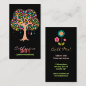 Arbre lunatique - cartes de visite (verticaux) (Devant / Derrière)