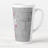 Arbre magenta des coeurs Mug Latte personnalisée (Droite)