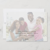 Arbre minimal avec cou 2 photo Carte de Noël (Dos)