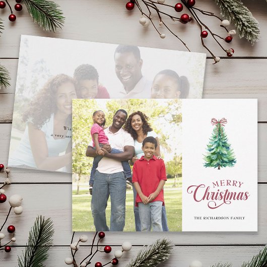 Arbre minimal avec cou 2 photo Carte de Noël