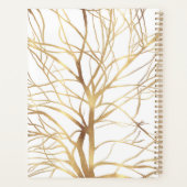 Arbre moderne en or silhouette design minimal blan (Dos)
