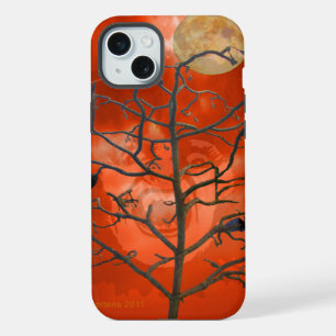 Arbre mort parmi un ciel orange effrayant iPhone 1