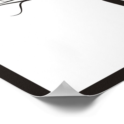 Arbre Noir sur affiche blanche (Coin)