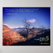 Arbre, nuage, montagnes avec citations Poster (Devant)