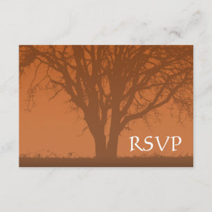 Arbre orange rustique de barre Mitzvah RSVP de la