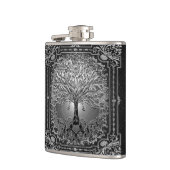 Arbre orné d'argent de la vie Ancien flacon rustiq (Gauche)