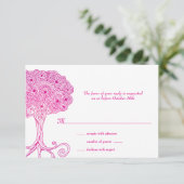 Arbre orné de la vie Bat mitzvah rose RSVP (Debout devant)