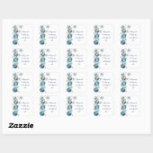Arbre Ornements Blue Snowflakes Stickers de Noël (Feuille)