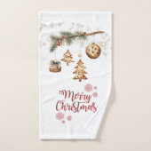 Arbre, Ornements, Étoiles Noël (Serviette à main)