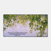 Arbre paisible et eau du lac avec la Bible Verse (Recto)