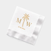 Arbre Palmier Initial Couple Mariage Monogramme Da (Gauche)