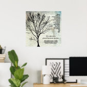 Arbre planté par Streams Écriture Poster (Bureau à domicile)