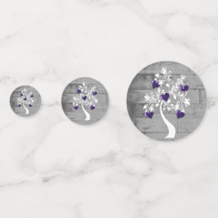 Arbre pourpre des Coeurs Table Mariage Confetti