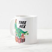 Arbre Rex Xmas Drôle cadeau Mug (Devant gauche)